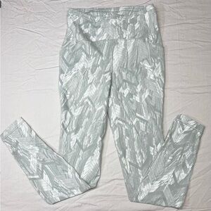 Lululemon Athletica Gray Leaf Pattern Leggings